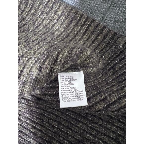 Antonio Melani XL Green Brown‎ Puff Sleeve Rib Knit Waist Tie Bow - Picture 6 of 8